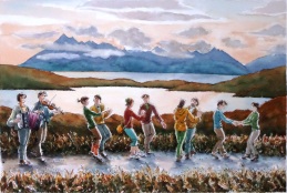 Skye Road Dance (watercolour)